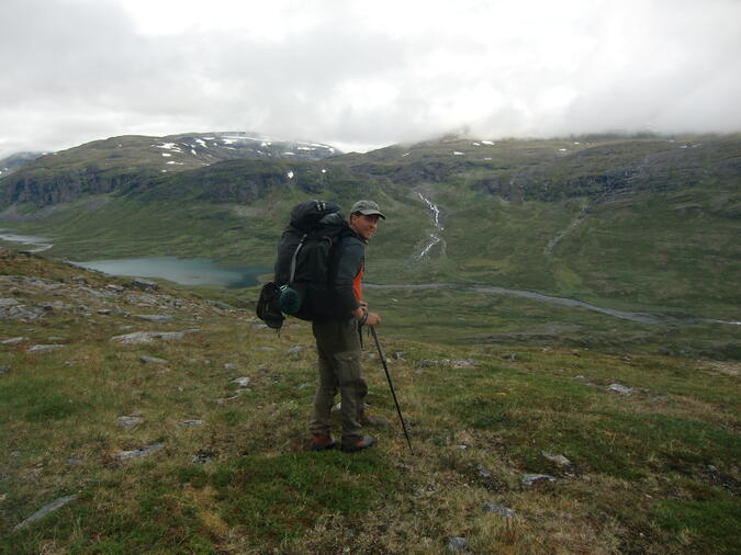 Utsikt påväg ner mot Kårsavagge