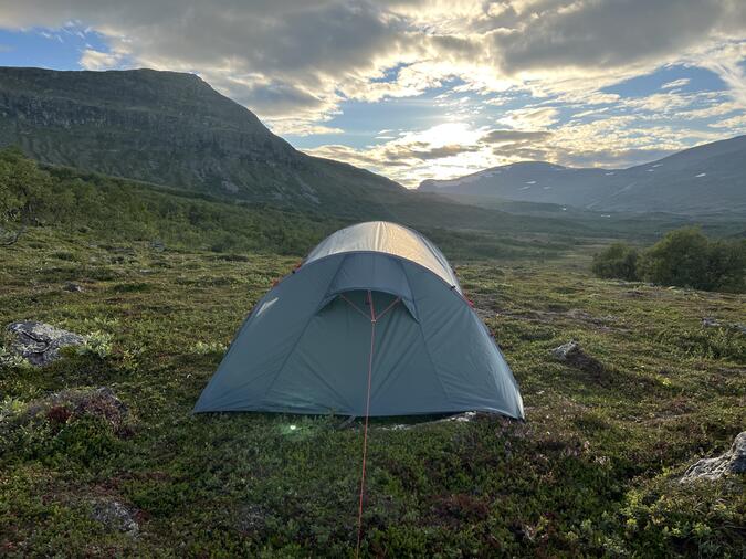 Tältplats natt 1 - Lill-Stendalsfjället