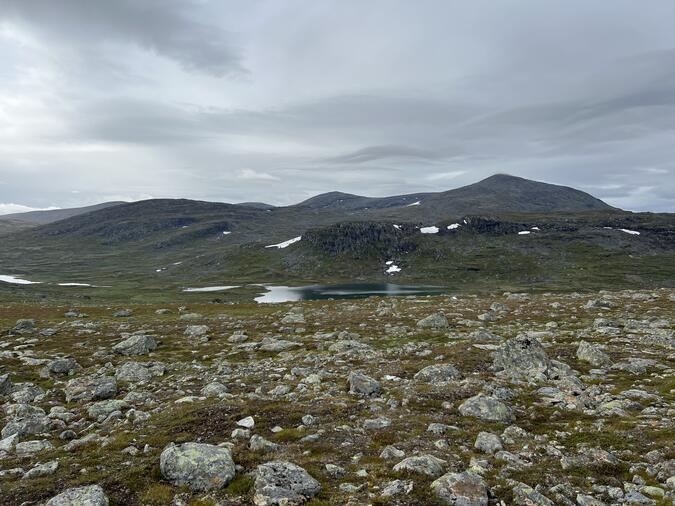 Lievkiesåajja syns bakom Lievkiesåajjatjåånne