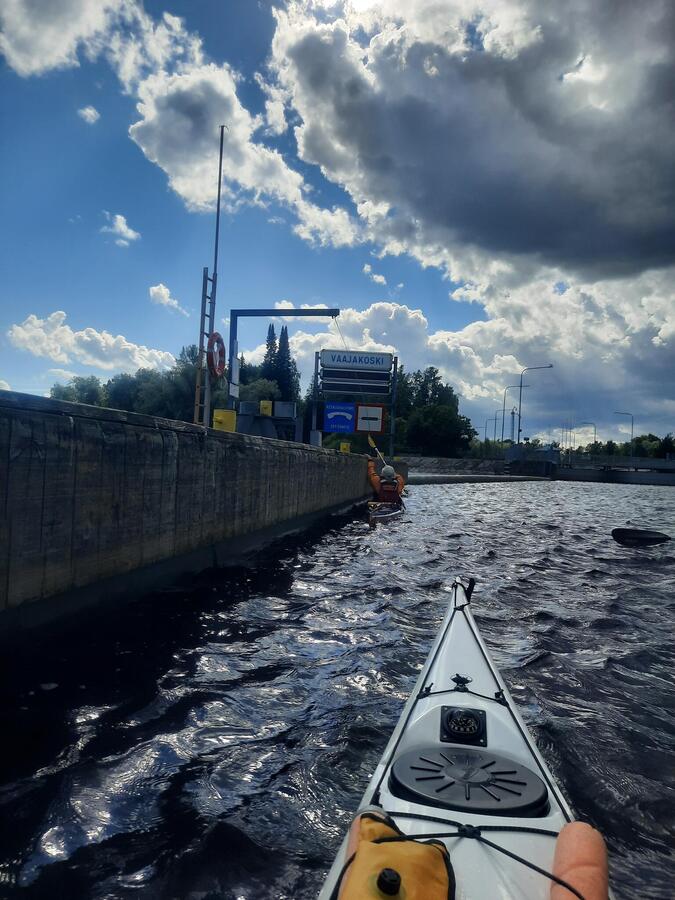 En av många slussar längs med rutten