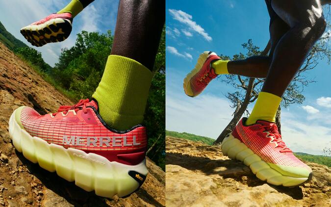Foto: Merrell Två bilder på den nya trailskon MTL ADAPT från Merrell.