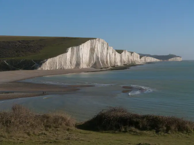 Kritklipporna "Seven sisters" i Sussex, där vandringled skapats som en del av "King Charles III England Coast Path".