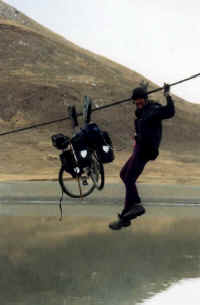 Crossing the Tsangpo, China, 1997.