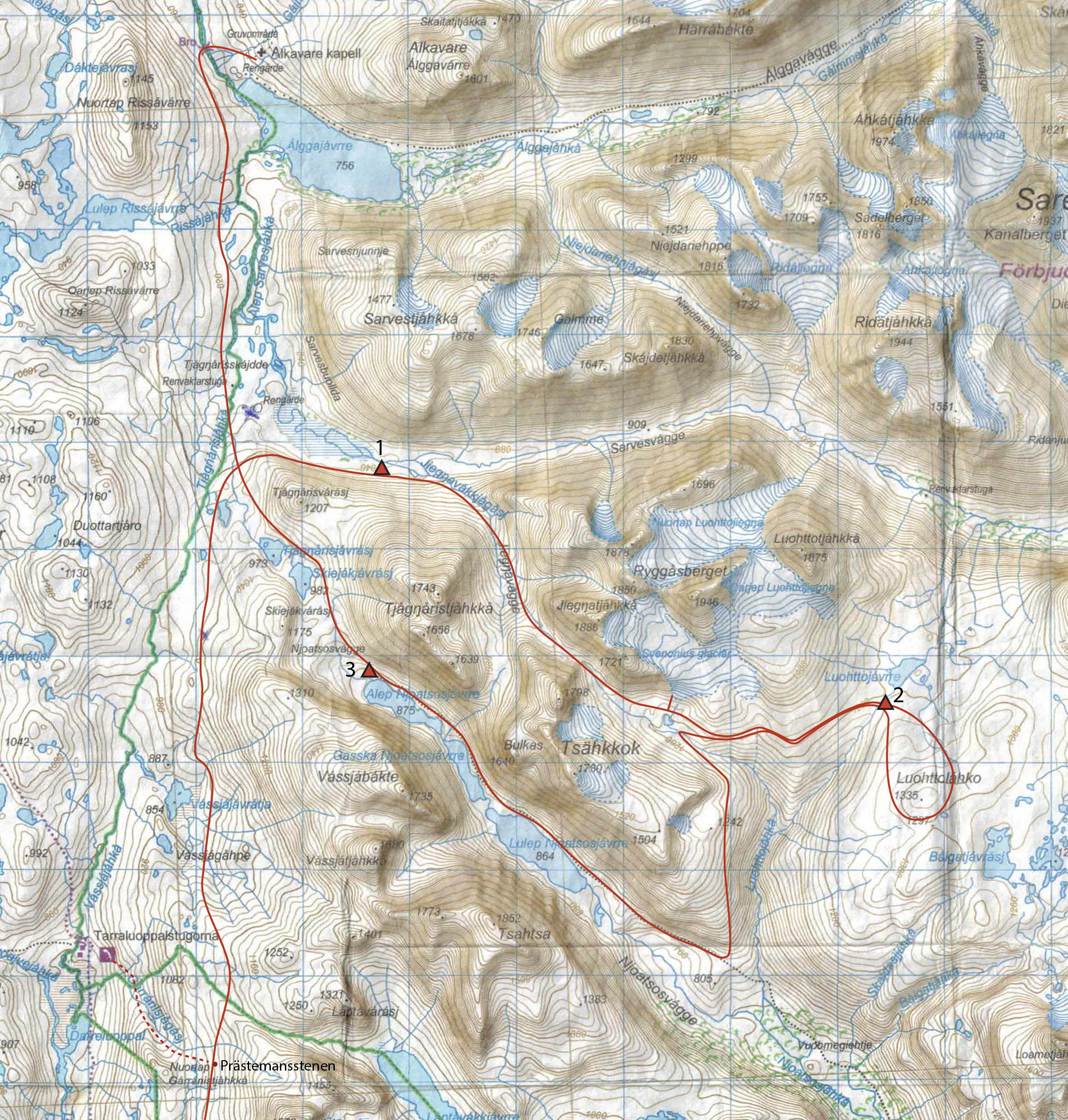 20-07-01, karta över Präststigen och Sarek 1.jpg