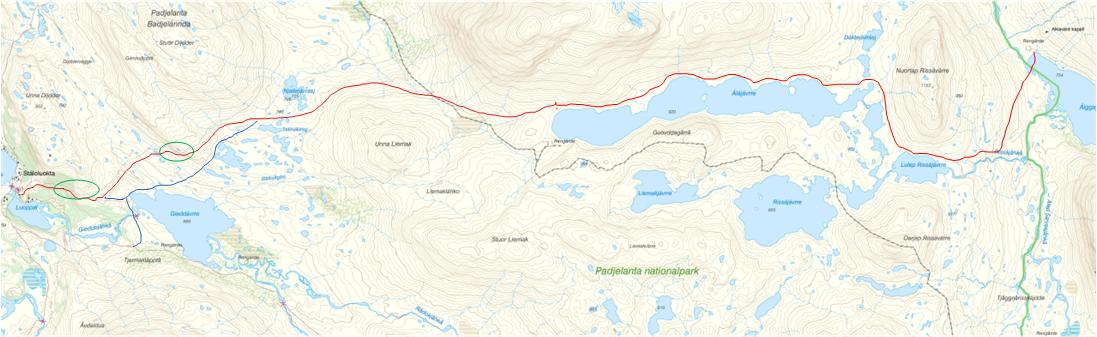 Sarek - Staloluokta-Alkavare kapell - vägval.jpg