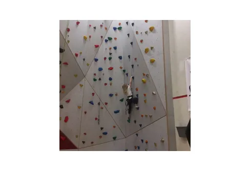 Ett besök i Brandbergsskolan och deras nya klättervägg
