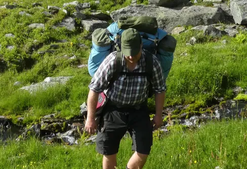 Stora Blå på tur genom Sarek