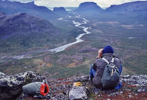 Vandring Kvikkjokk - Suorva i september 1975.