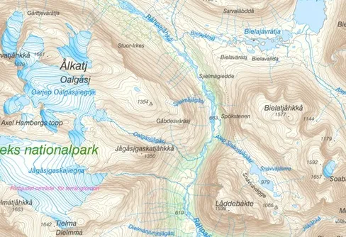 Rapadalen, Ráhpavuobme, Ráhpajåhkå och Ráhpaädno