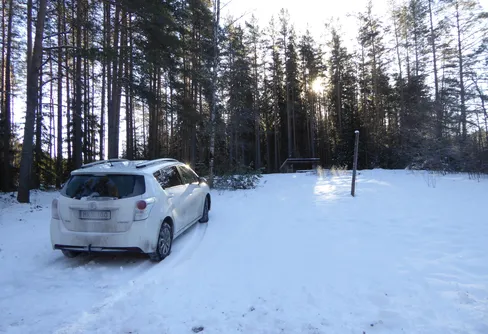 Tre dagar på snöskor längs Nittälven. Närkontakt med ett av de vilda djuren.