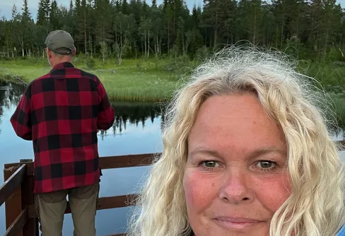 Vandring till vattenfallet Brudslöjan som ligger vid Storlien på gränsen mellan Sverige och Norge