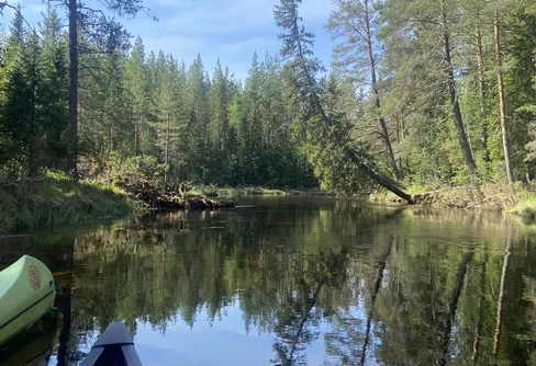 Familjepaddling på Sännån för Friluftsfrämjandet