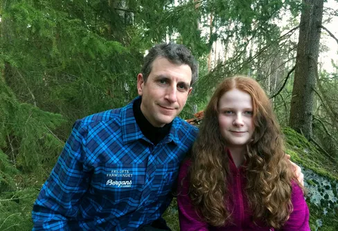 Äventyrar med sin dotter