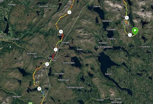 Vandring i Svenskådalen och Blåfjella-Skjaekerfjella nationalpark. 230728-0805