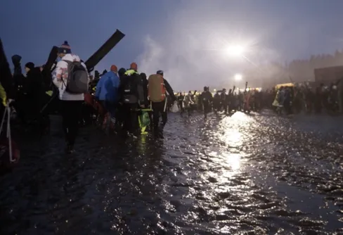 Det 100:e Vasaloppet, en blöt historia