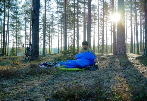 Bikepacking över natten
