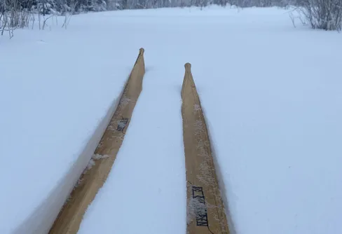 Härligt med lite lunch-turåkning 260108