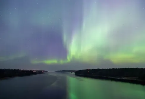 Norrskenståg mellan Narvik och Abisko