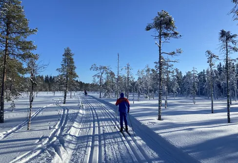Våfflor är godast efter skidtur 260214