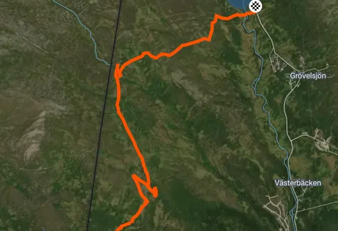 Turåkning från Valdalsbyggsparkeringen till Sjöstugan 241228