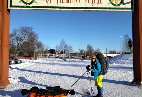 Vasaarenan på turskidor