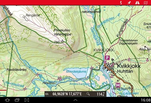 Offline Fjällkarta för Android
