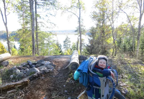 Upplandsleden med ettåring på ryggen