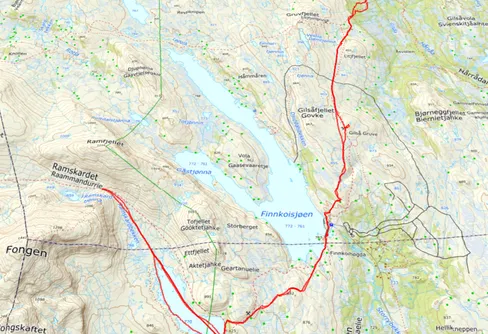 Skidtur till Ramsjøhytta med familjen