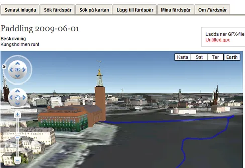 Google Earth i Utsidans karta