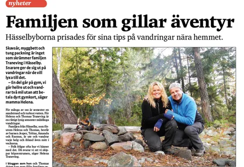 Äventyrsfamiljen Traneving - Intervju i tidningen Mitt i Västerort