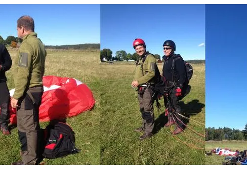 Skärmflygsäventyr i 50 årspresent och en höstvandring runt fågelsjön Hjälstaviken