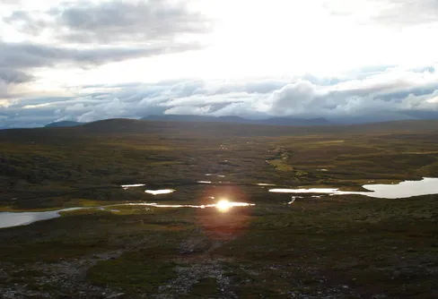 Utsikt från Stårväteshågna ner mot Fosksjöarna