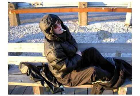 Dyblöt, strax över noll och ingen eld!