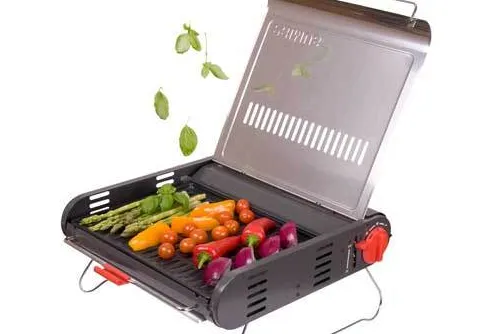 Hopfällbar grill som sparar på miljön