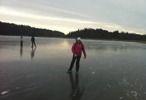 Härlig långfärdskridskotur igår (söndag) på Ravalen i Sollentuna