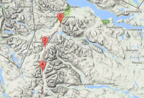 Förste fjällfararen 2018 på väg