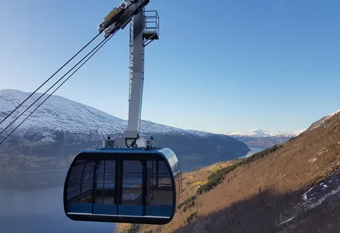 Ny brant linbana i norska Loen