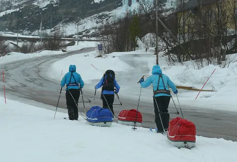 Vintertur genom Sarek (dag 1)