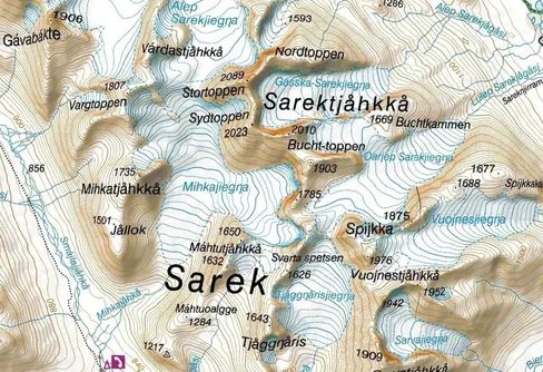 Fjällkartan för GPS