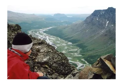 Jag och pappa på Låddebákte i Sarek