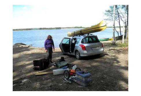 Paddelhelg på Fyrisån norr om Uppsala