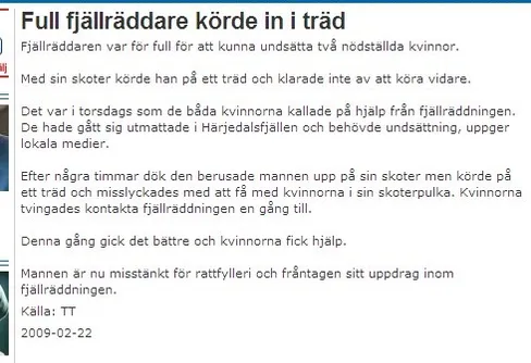 En full fjällräddare...