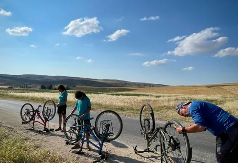 Att cykla med sina döttrar