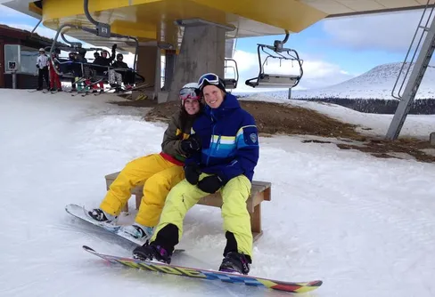 Påsklov i fjällen och några åk slalom för korsbandsskade fru Traneving