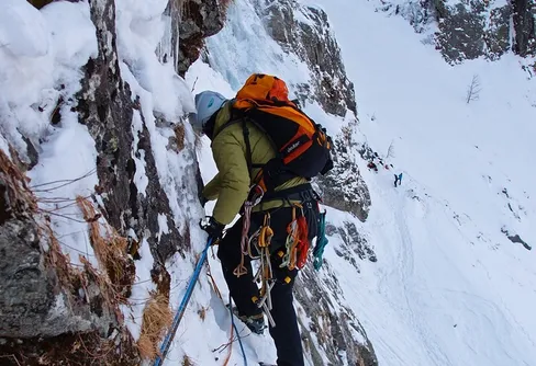 Isklättring i Anlauftal, Österrike