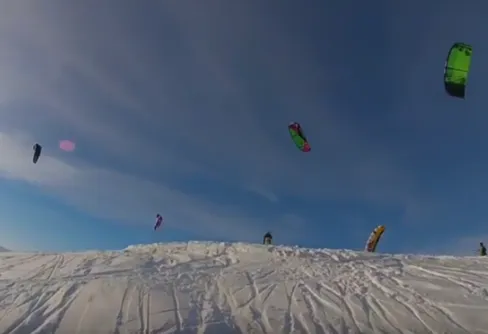 Snowkiting från Grövelsjön