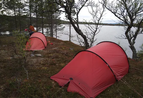 Oviksfjällen. Saubogen i början av Juni