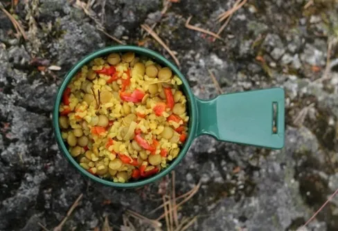 Linser med bulgur och paprika