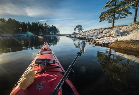 En kort utsikt från kajaken.