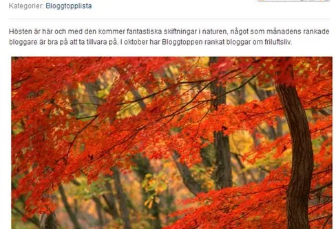 Vi är med på Bloggtoppen över bloggar om Friluftsliv